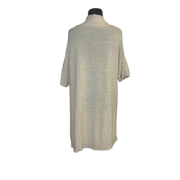 Ann Taylor cream short dolman sleeves open front cardigan size Large - Picture 5 of 14